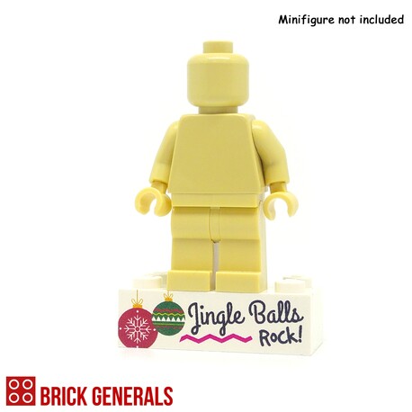 Minifig Printed Brick Base - Jingle Balls Minifig Printed Brick Base - Jingle Balls