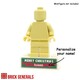 Minifig Printed Brick Base - Merry Christmas