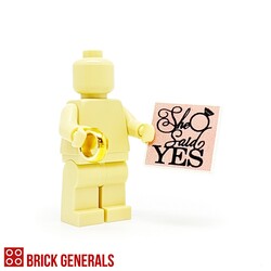 Custom Minifig Accessory She Said Yes!