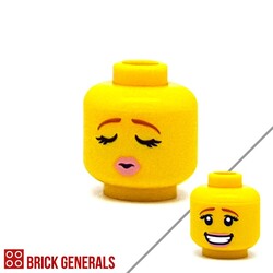 Accessory Minifig Head F16 - Cool-Smiling Face