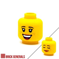 Minifig Accessory Head F17 - Open Smile-Sleeping