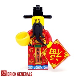 	Custom Minifigure Singapore God of Wealth 