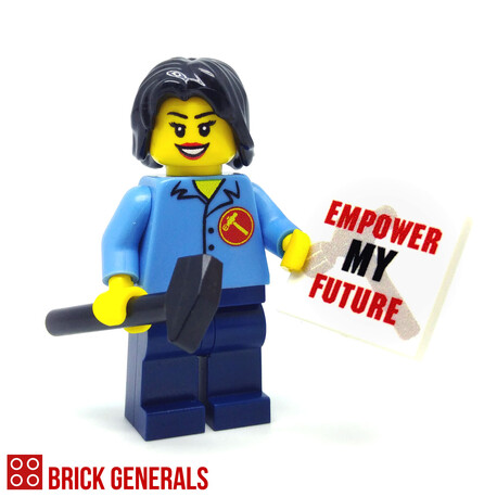 Custom Minifig Workers' Party Empower My Future Custom Minifig Workers' Party Empower My Future
