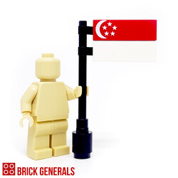 Custom Minifigure Accessory Singapore Flag