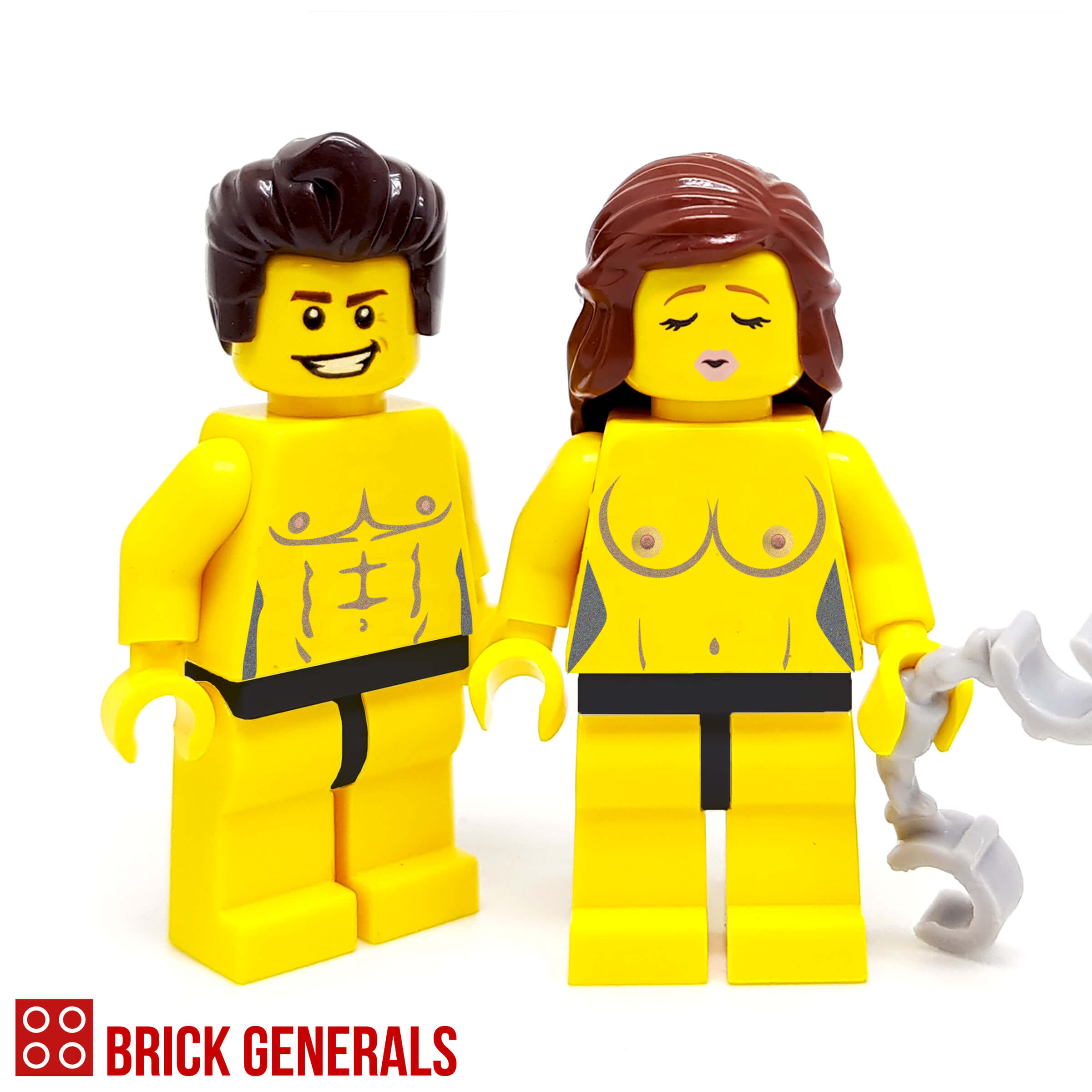 Custom Minifigures Singapore Party All Night Long Naked Couple