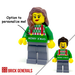 Custom Minifig Xmas Holly Jolly