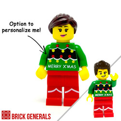 Custom Minifig Christmas Celebrate the Season