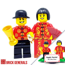 Custom Minifig Chinese Wedding Couple