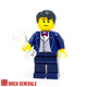 Custom Minifig Groom (Dark Blue)